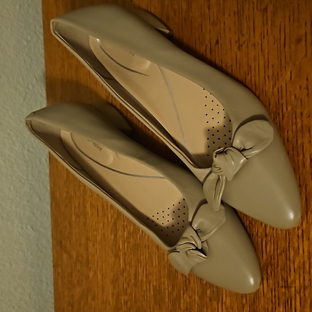 Easy spirt pointed toe flats with bow